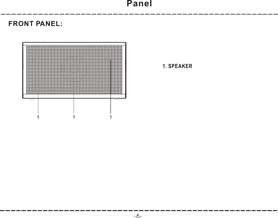 Panel-6-FRONT PANEL:1111. SPEAKER