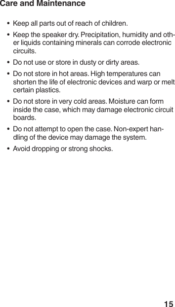 15Care and Maintenance--