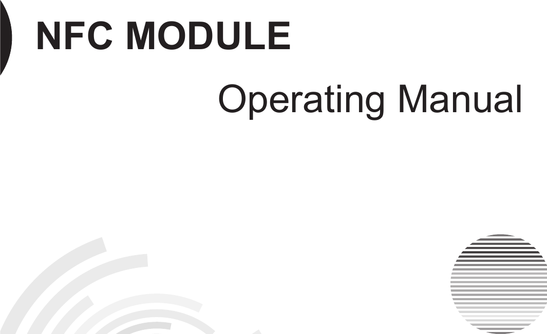 Operating ManualNFC MODULE