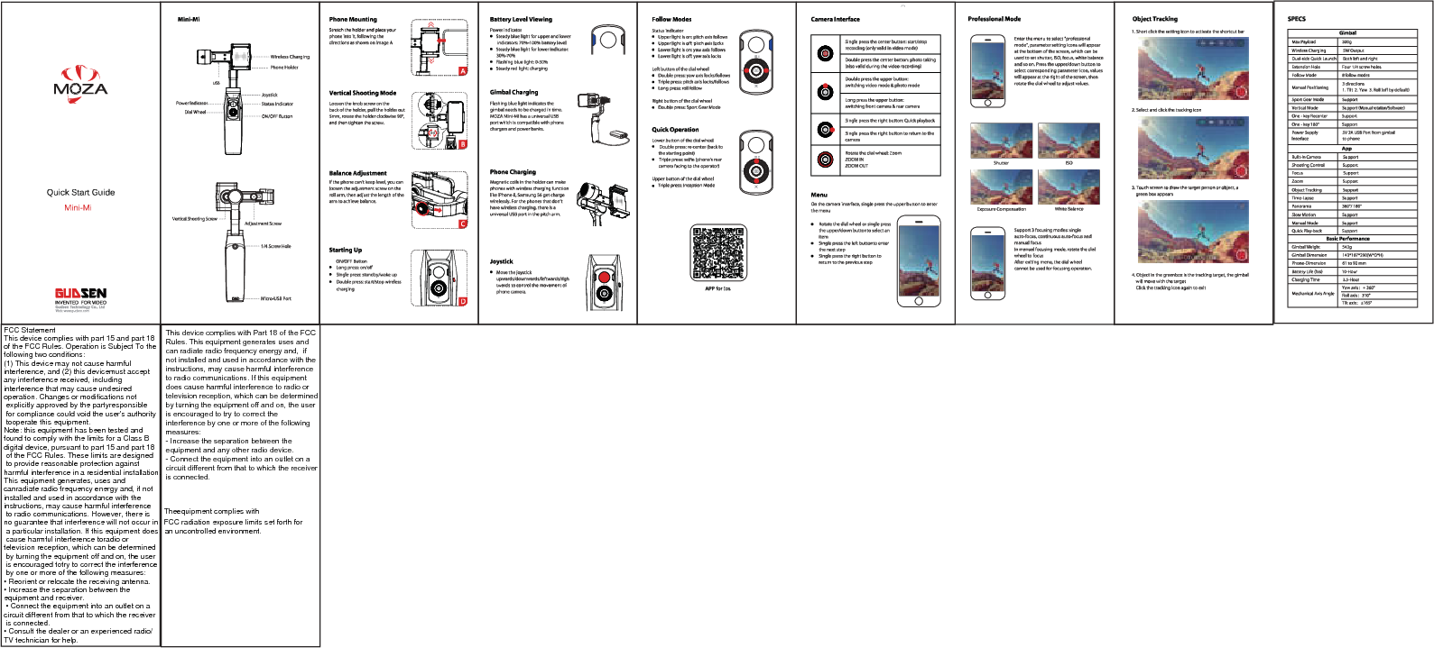 Gudsen Technology MINI-MI Wireless Phone Charging Gimbal User Manual