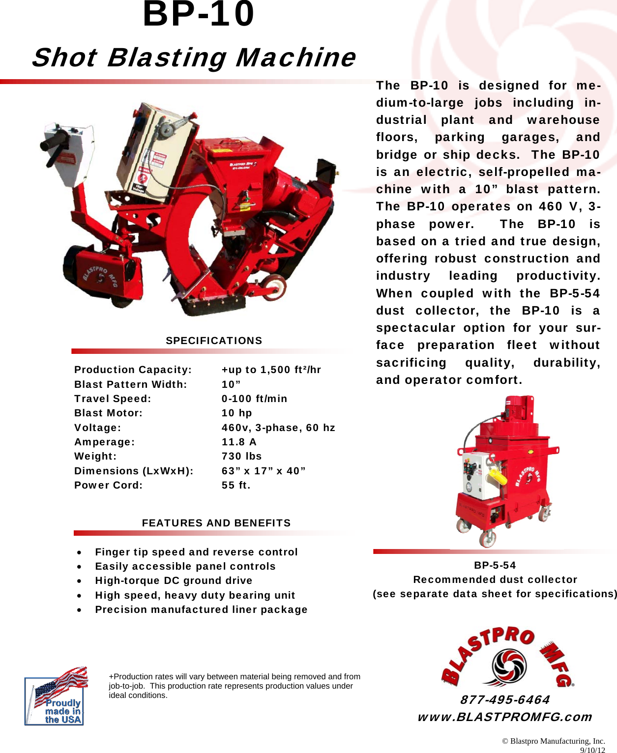 Page 1 of 1 - BP-10 SPEC SHEET 9-10-12