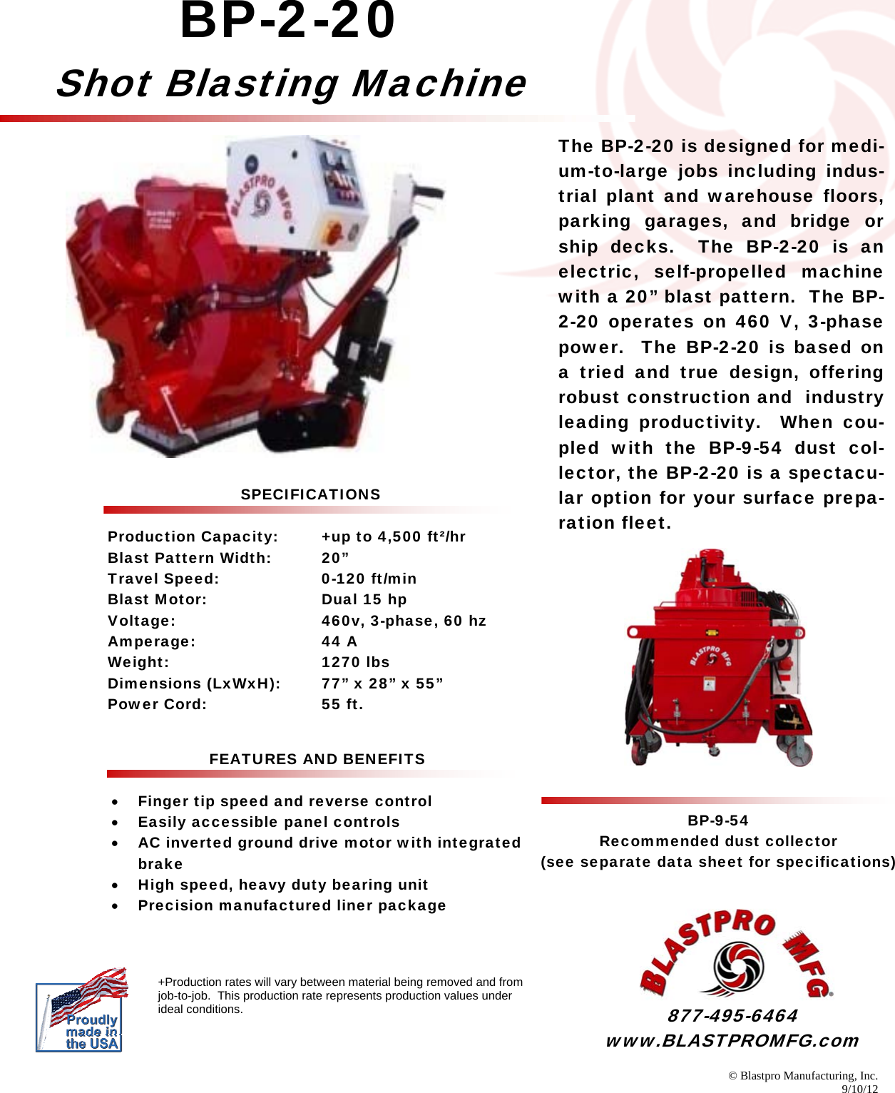 Page 1 of 1 - BP-2-20 SPEC SHEET