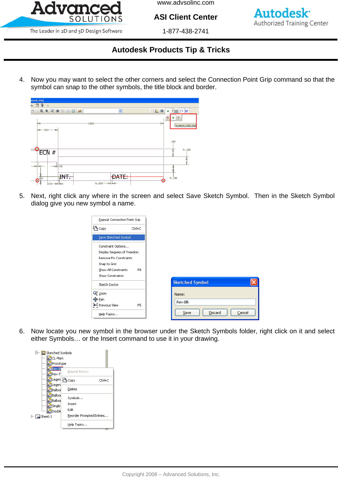 Page 2 of 2 - Sketch Symbols The Equivalent Of AutoCAD Blocks  010109 Auto CADBlocks