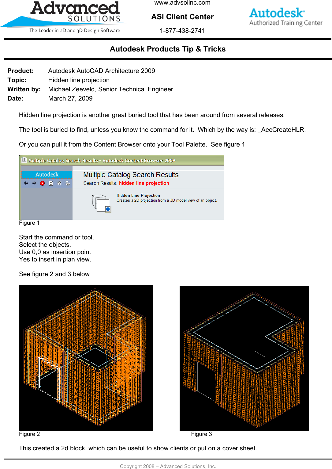 Page 1 of 1 - Hidden Line Projection  032709