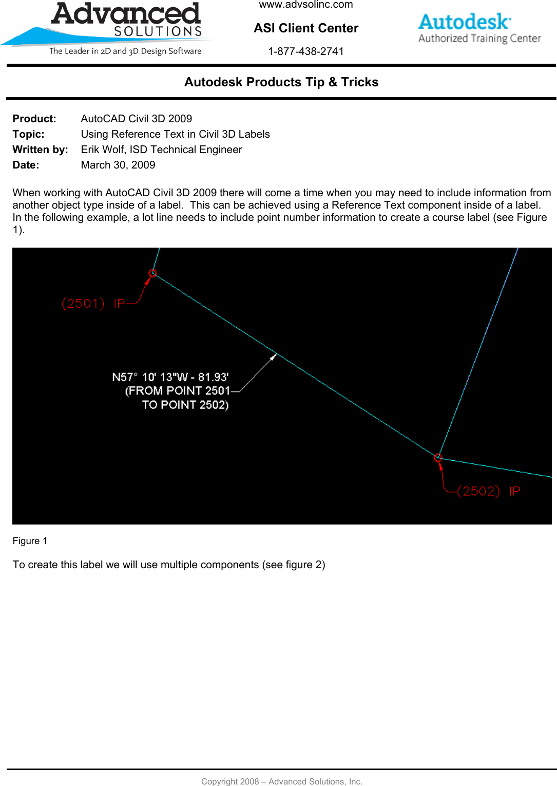 Page 1 of 3 - Using Reference Text In Civil 3D Labels  033009