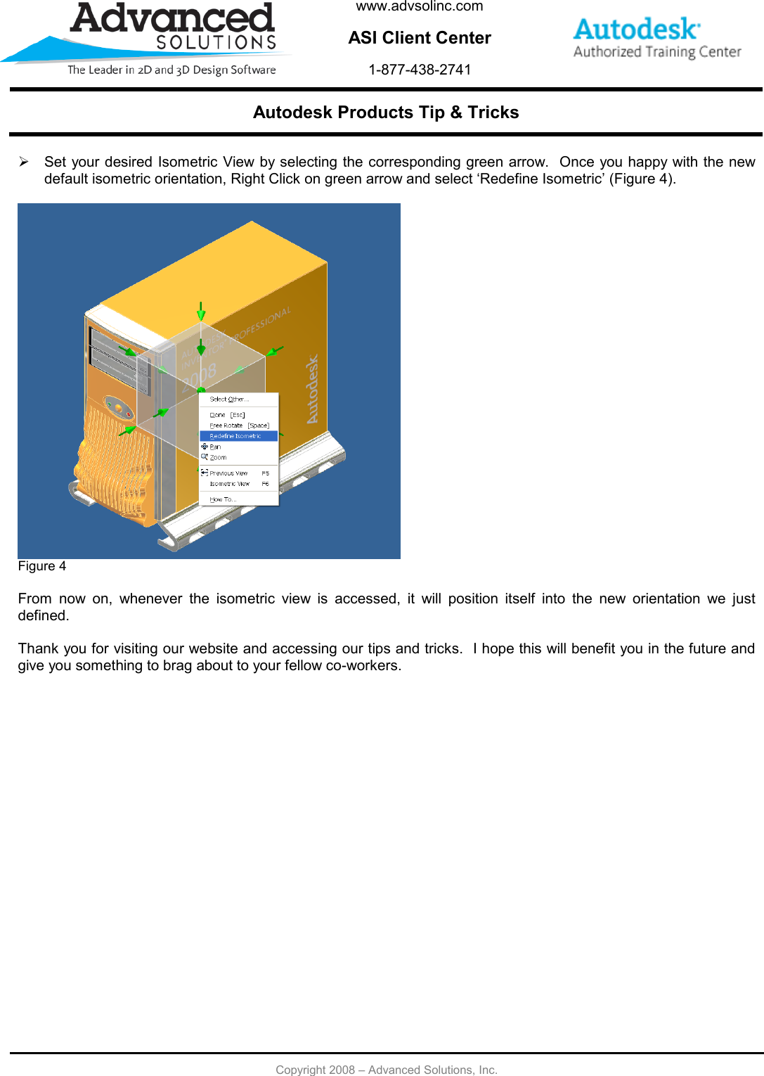 Page 3 of 3 - Redefining The Isometric View In Inventor  072707