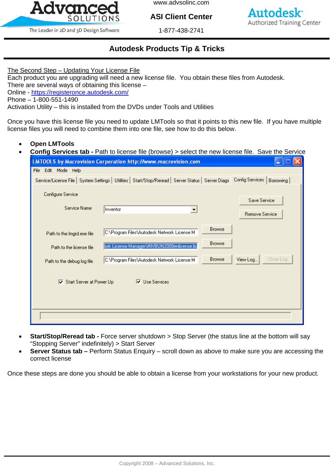 Page 2 of 3 - Updating Your Autodesk License Manager For 2009 Products 081908