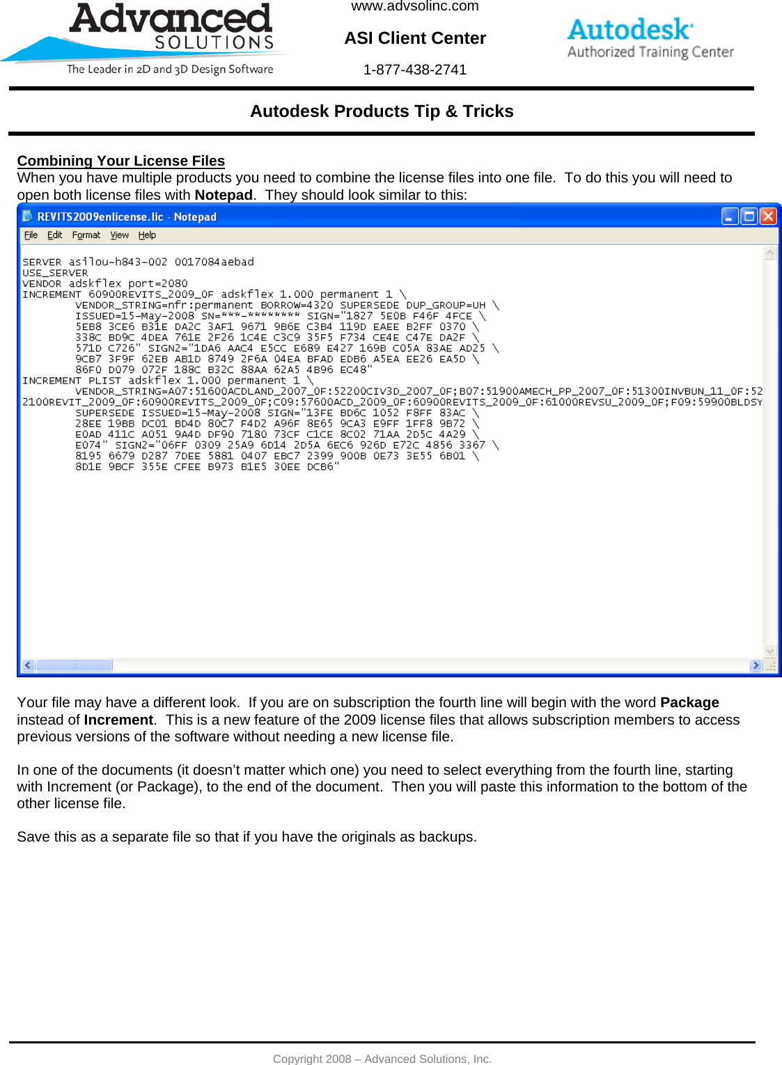 Page 3 of 3 - Updating Your Autodesk License Manager For 2009 Products 081908