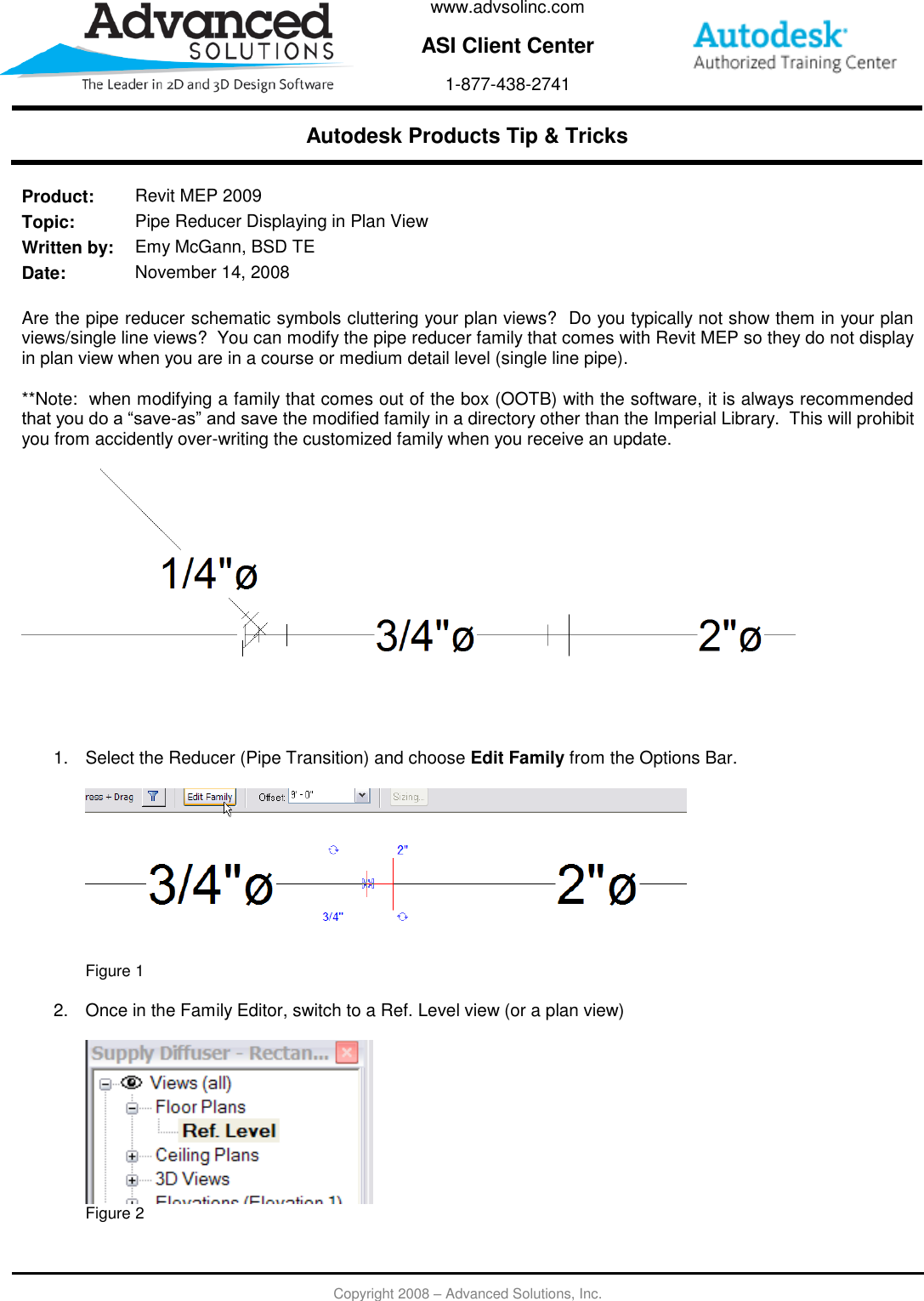 Page 1 of 3 - Pipe Reducer Displaying In Plan View  111408
