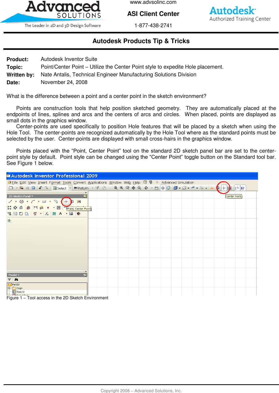 Page 1 of 6 - Point, Center Point - Utilize Sketch Points To Expedite Hole Placements  112408 Placement