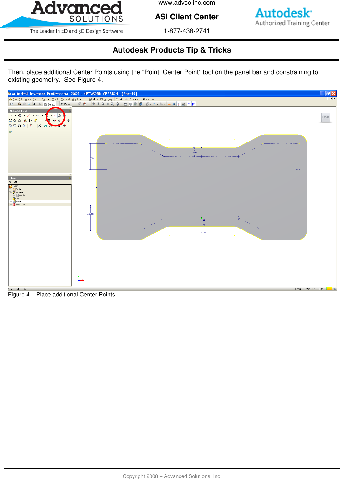 Page 4 of 6 - Point, Center Point - Utilize Sketch Points To Expedite Hole Placements  112408 Placement