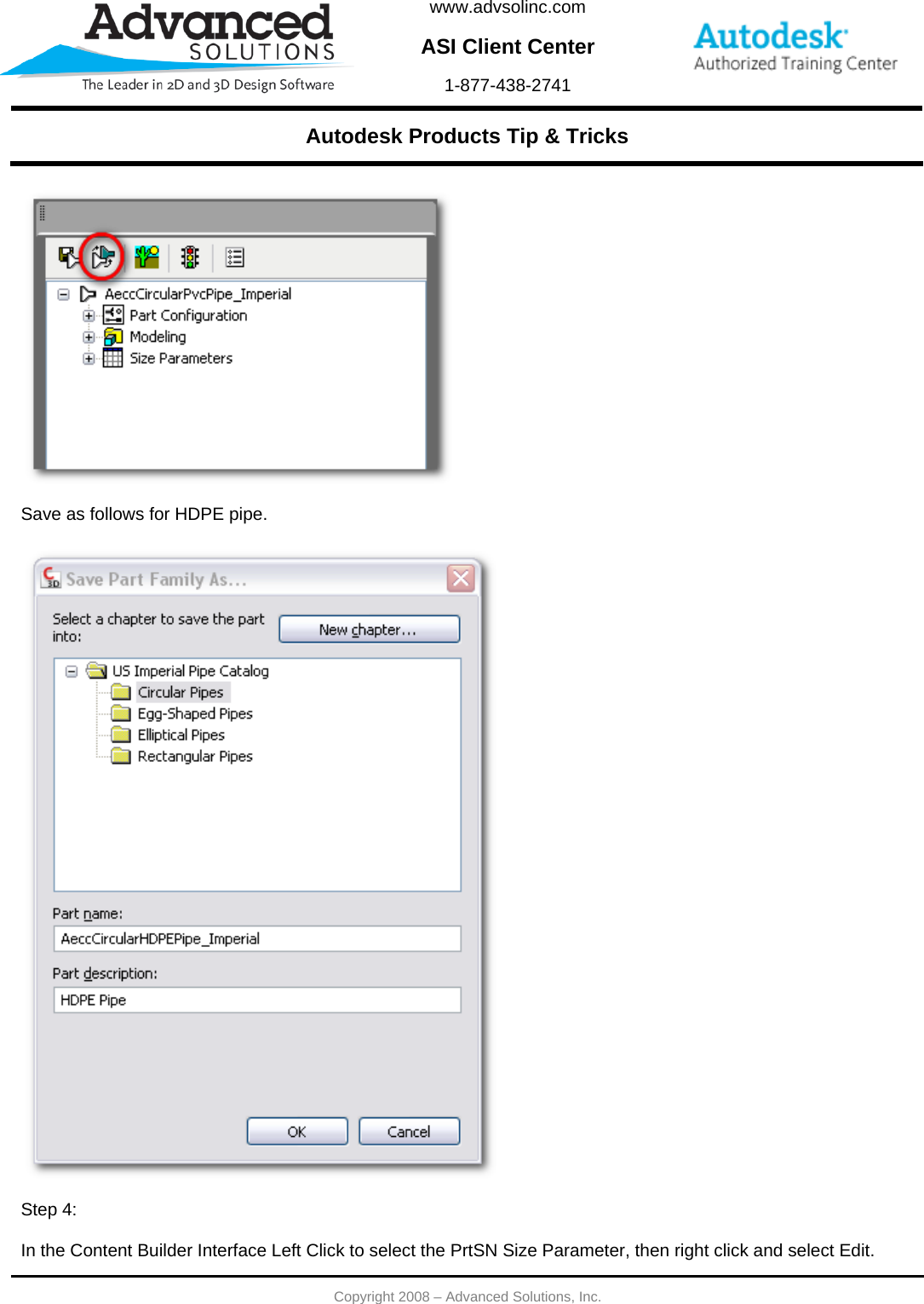 Page 3 of 6 - Creating A New Part Family For HDPE Pipe.  121708