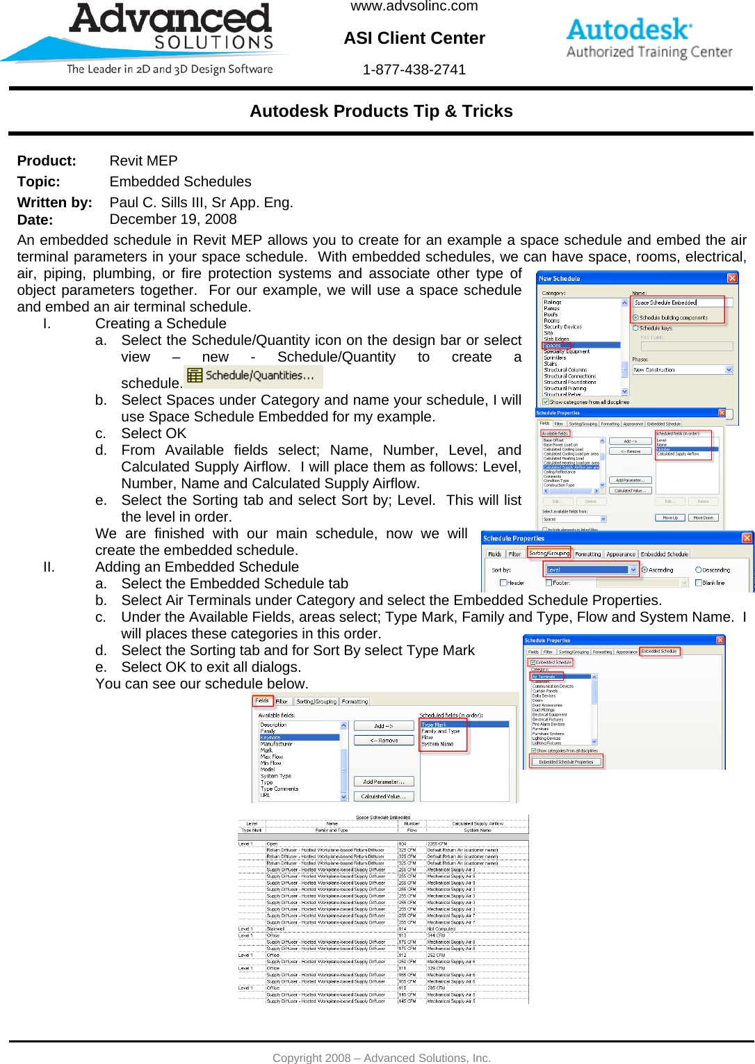 Page 1 of 1 - Embedded Schedules  121908