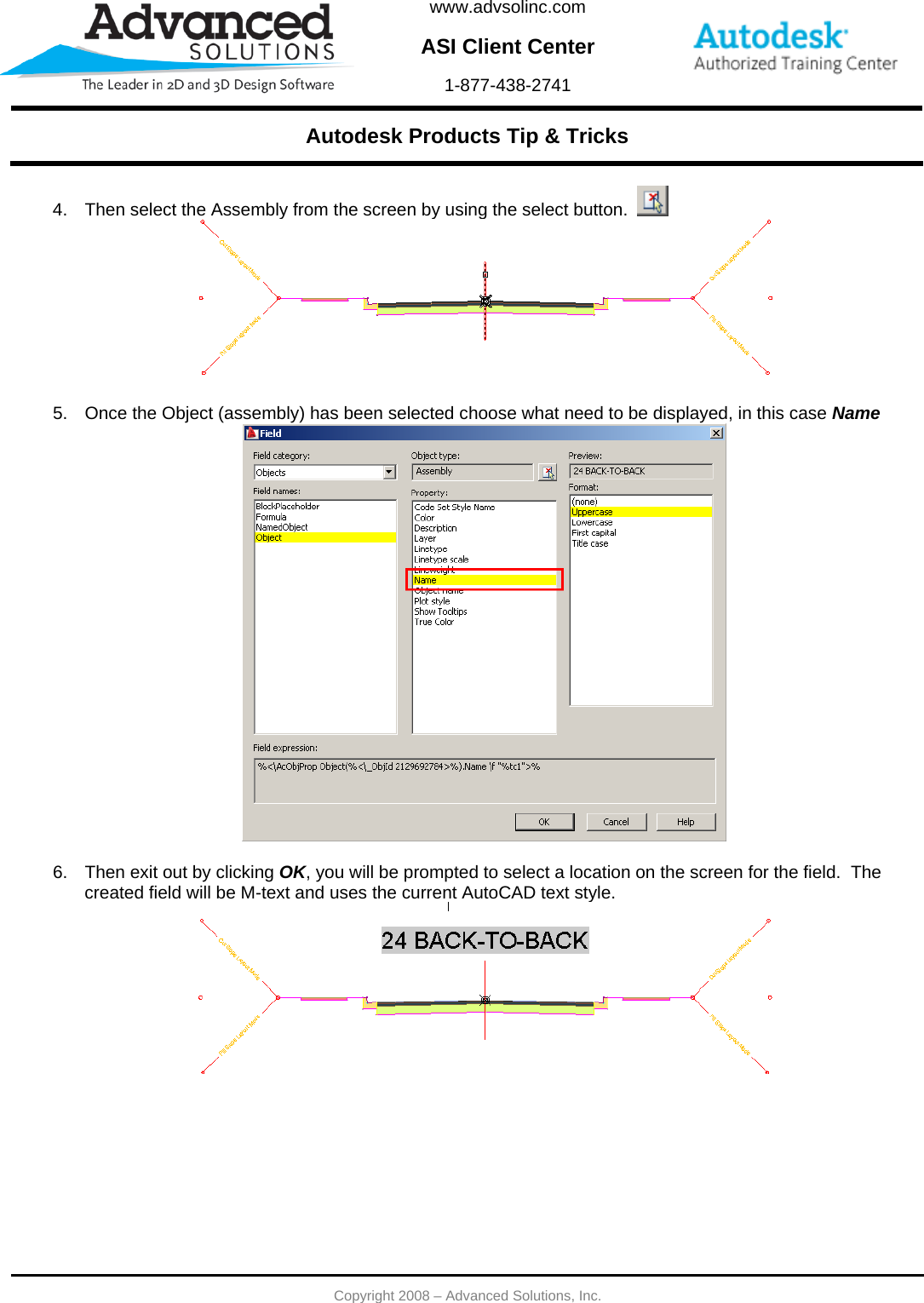 Page 2 of 2 - Using Fields In Civil 3D  122308 Civil3D