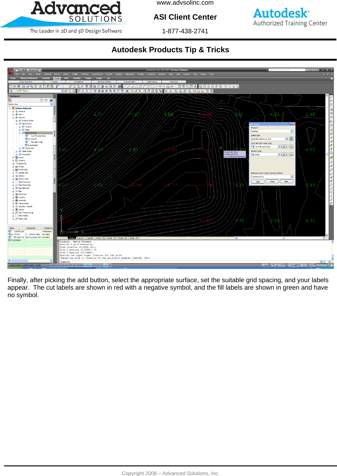 Page 3 of 3 - Creating A Cut-fill Surface Label Style 122908 Cut Fill