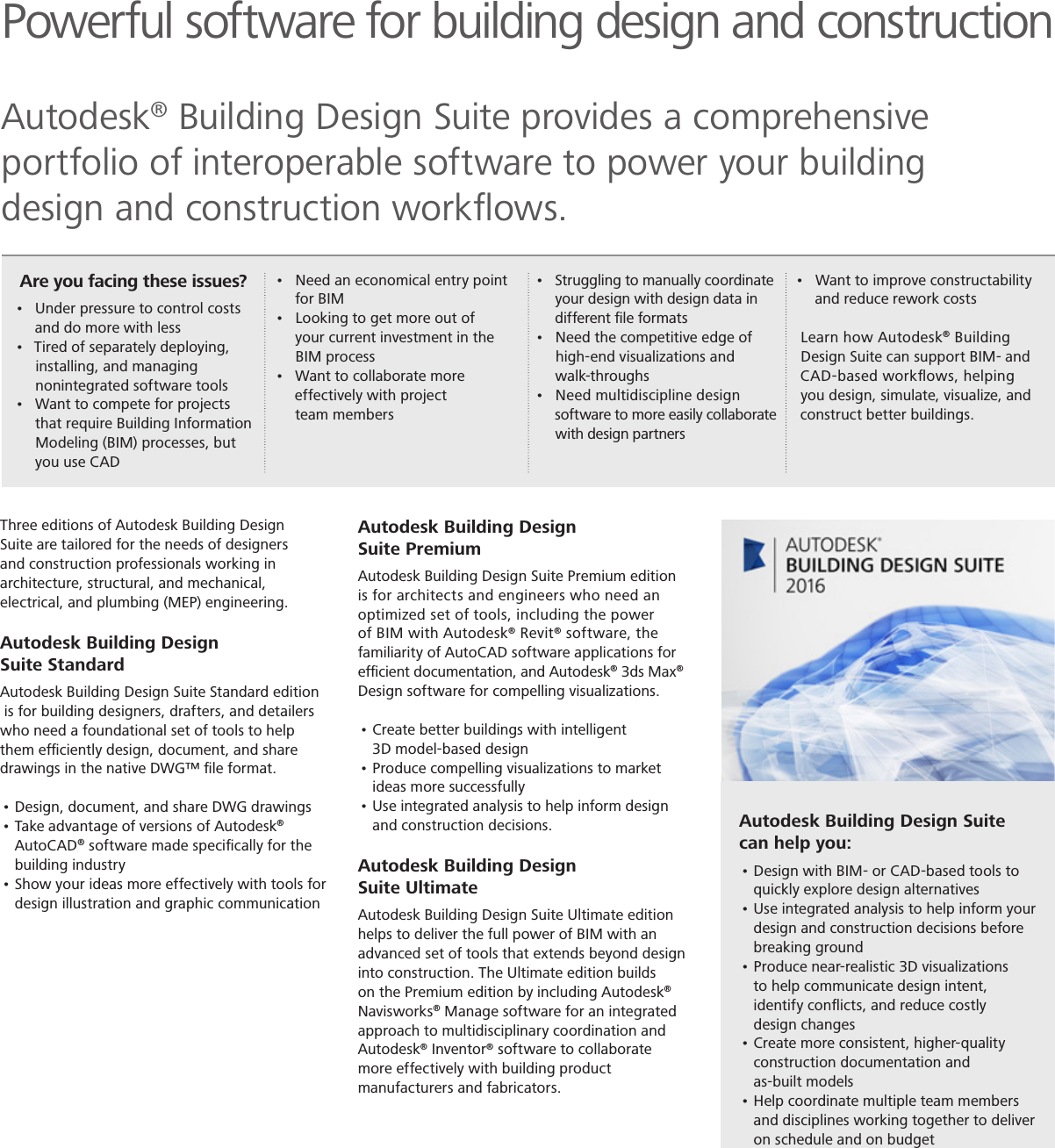 Page 2 of 4 - Building Design Suite 2016 Brochure