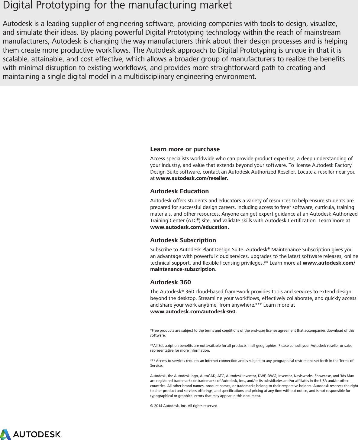 Page 4 of 4 - Factory-design-suite-2015-brochure-usletter  Factorydesignsuite15 Overview