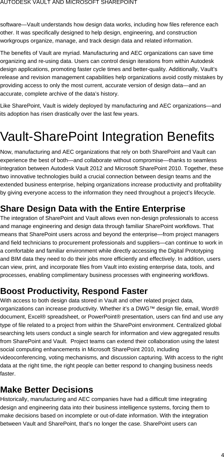 Page 4 of 9 - Whitepaper_Autodesk_Vault_Integration_with_Microsoft_Sharepointx  Wp Msd Vault And Sharepoint Integration