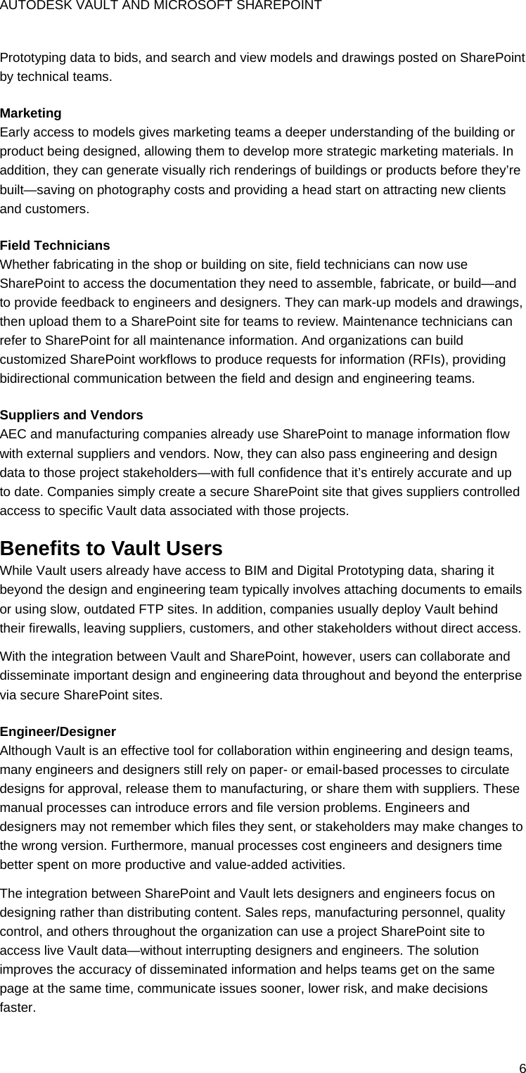 Page 6 of 9 - Whitepaper_Autodesk_Vault_Integration_with_Microsoft_Sharepointx  Wp Msd Vault And Sharepoint Integration