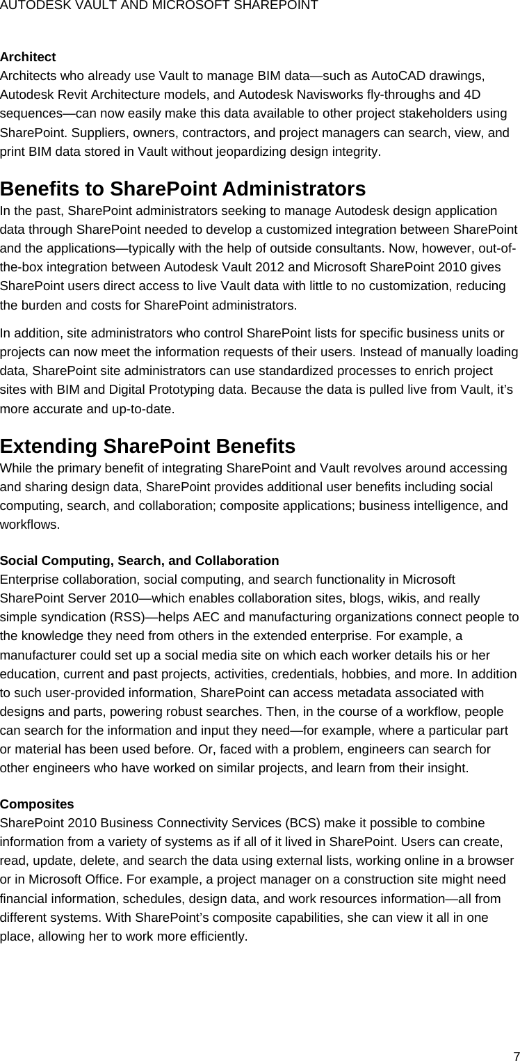 Page 7 of 9 - Whitepaper_Autodesk_Vault_Integration_with_Microsoft_Sharepointx  Wp Msd Vault And Sharepoint Integration