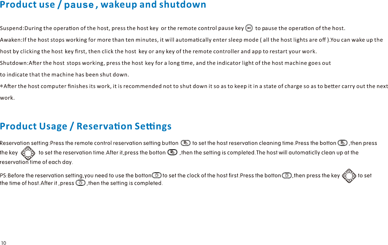 Page 10 of Guizhou Fortuneship Technology E40W Smart Robot Vacuum User Manual                      1