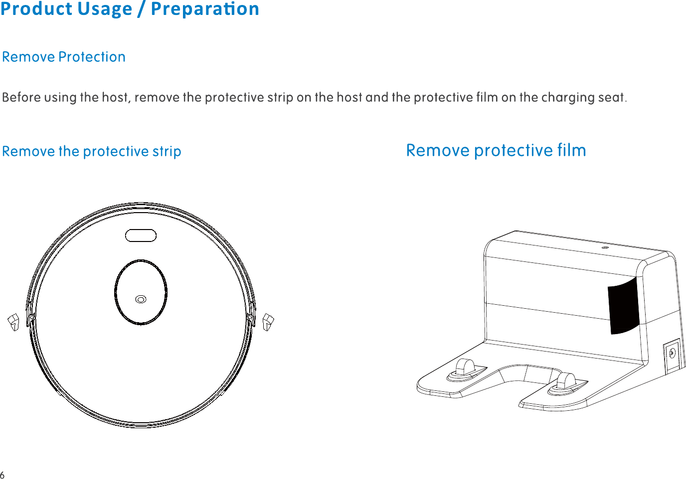 Page 6 of Guizhou Fortuneship Technology E40W Smart Robot Vacuum User Manual                      1