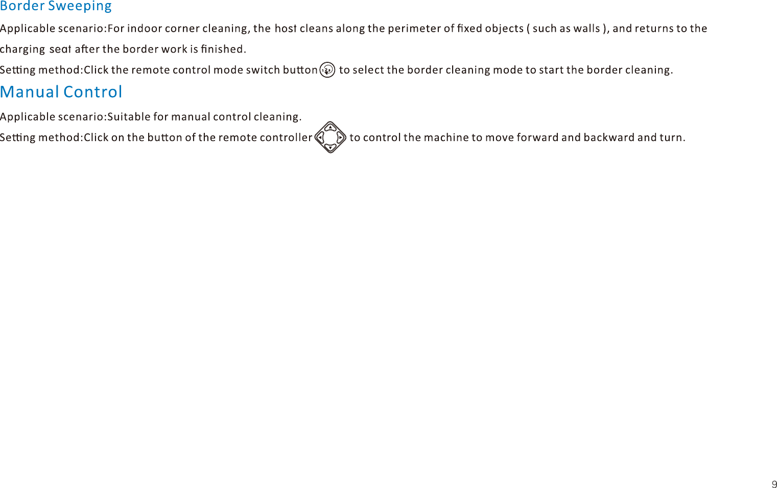 Page 9 of Guizhou Fortuneship Technology E40W Smart Robot Vacuum User Manual                      1