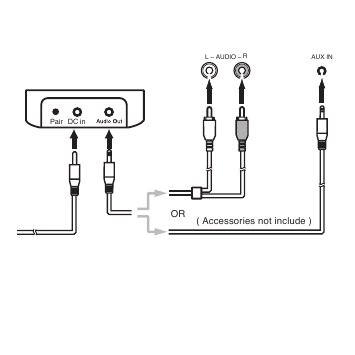 DC in1.L &ndash; AUDIO &ndash; RAUX INOR ( Accessories not include )Pair
