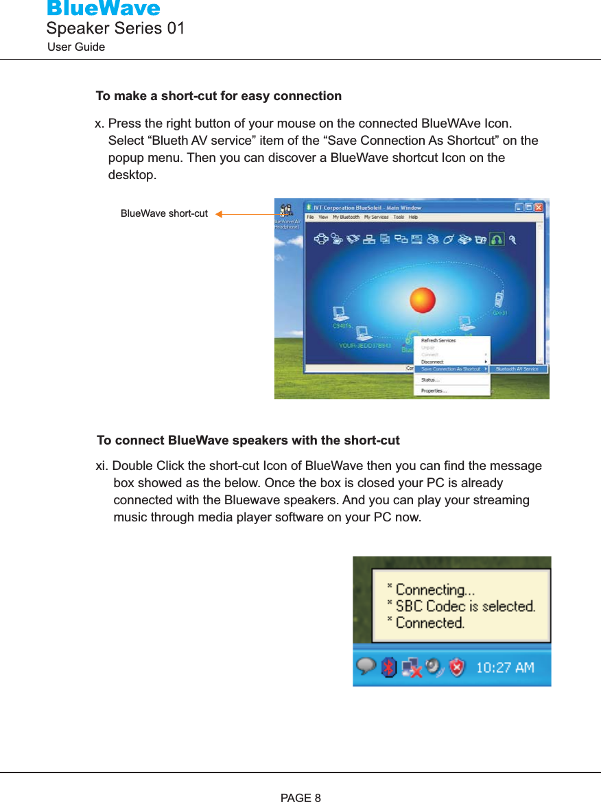 Gyrosignal Technology BLUEWAVE iTheater Bluewave Speaker System User