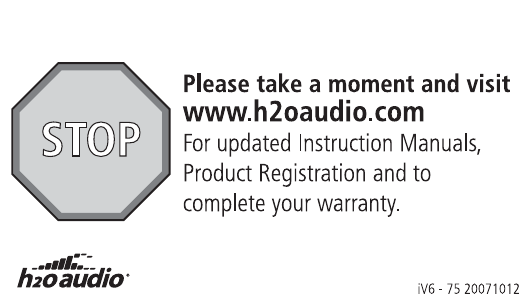 Page 2 of 4 - H2O-Audio H2O-Audio-H3-5A1-Users-Manual- S9-75_20071012  H2o-audio-h3-5a1-users-manual