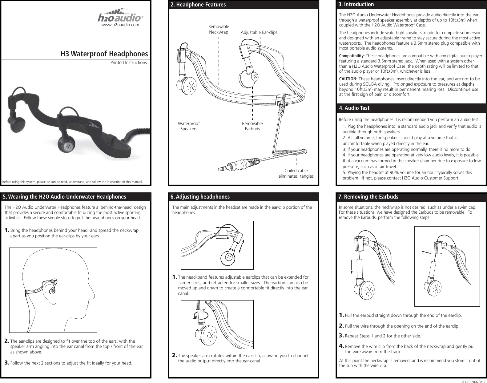 Page 3 of 4 - H2O-Audio H2O-Audio-H3-5A1-Users-Manual- S9-75_20071012  H2o-audio-h3-5a1-users-manual