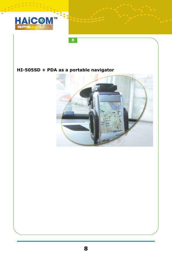 HI-505SD + PDA as a portable navigator88