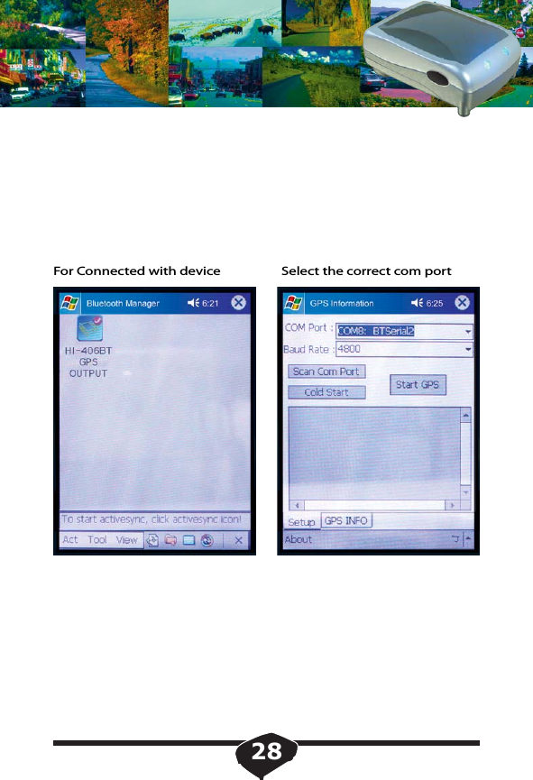 For Connected with device Select the correct com port28