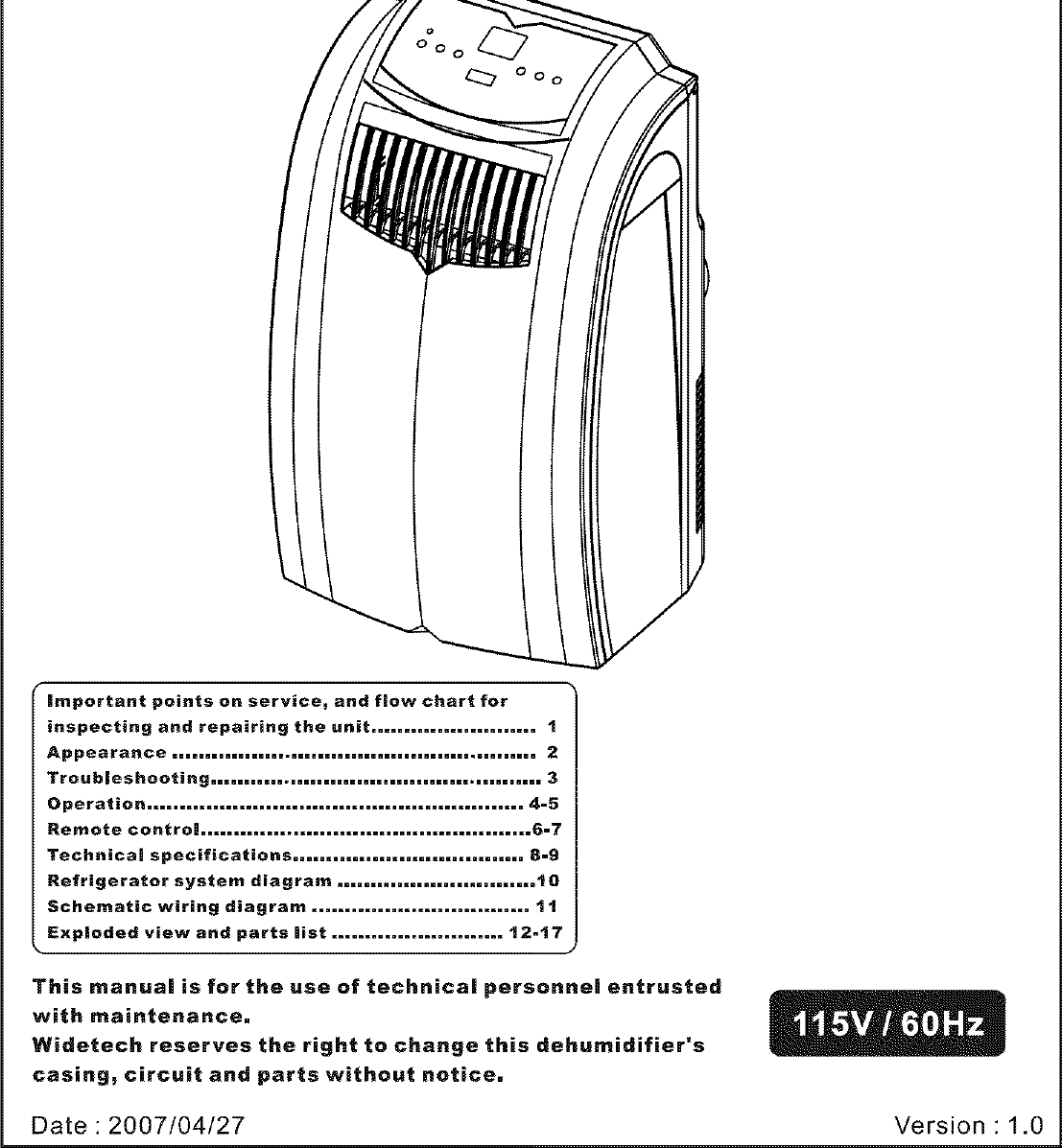 Page 1 of 12 - HAIER  Air Conditioner Room (42) Manual L0807364