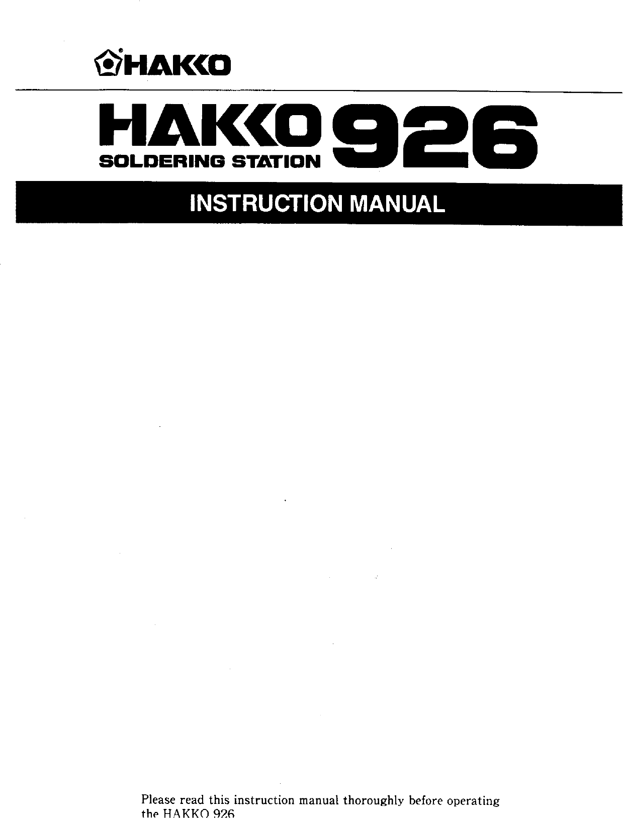 Page 1 of 11 - HAKO  Soldering Iron Manual L0010022