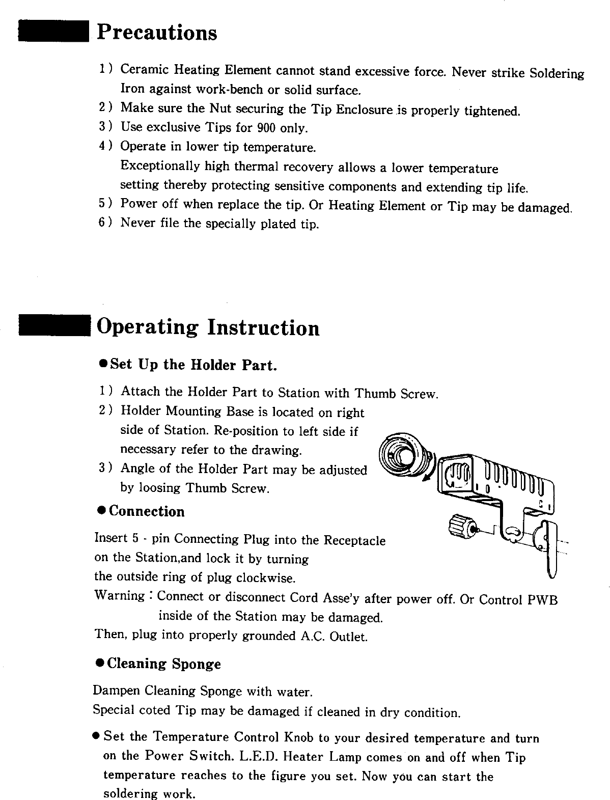 Page 4 of 11 - HAKO  Soldering Iron Manual L0010022