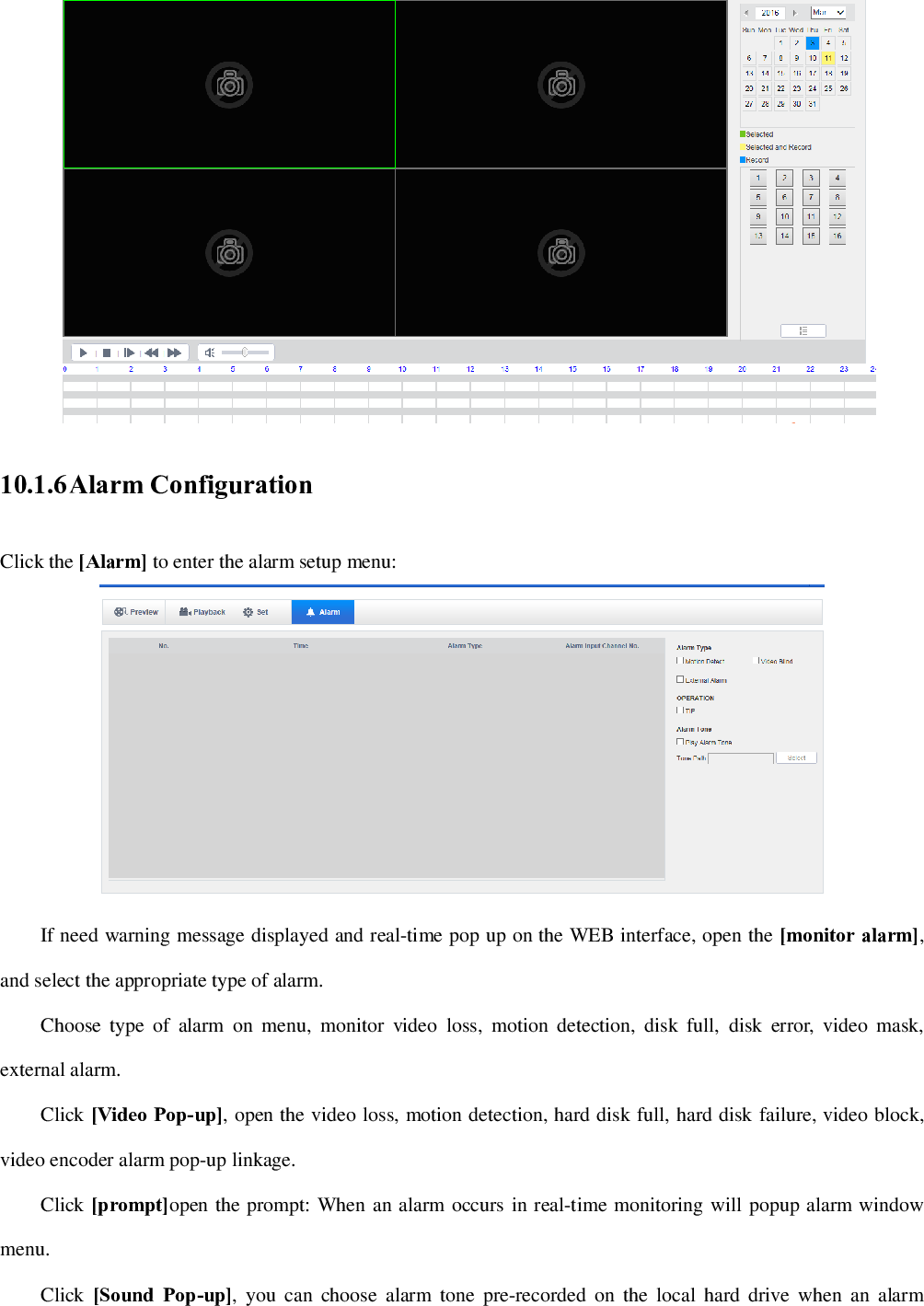 occurs, tone file in WAV format. 