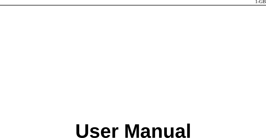   1-GB             User Manual                               