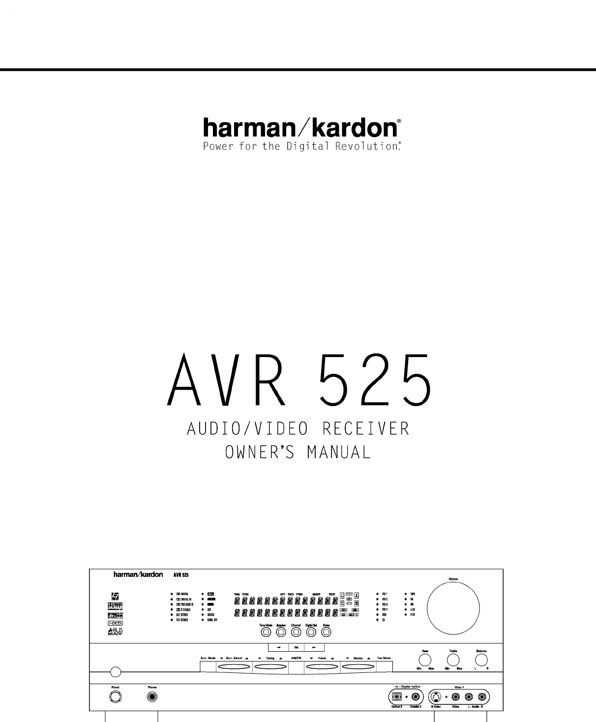 HARMAN KARDON Receivers Manual L0311058