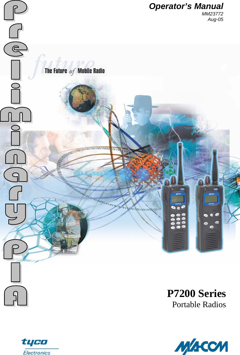  Operator’s Manual MM23772 Aug-05  P7200 Series Portable Radios 