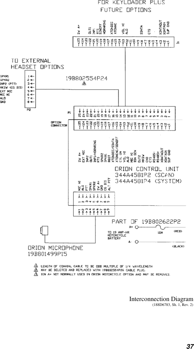 37Interconnection Diagram(188D6783, Sh. 1, Rev. 2)