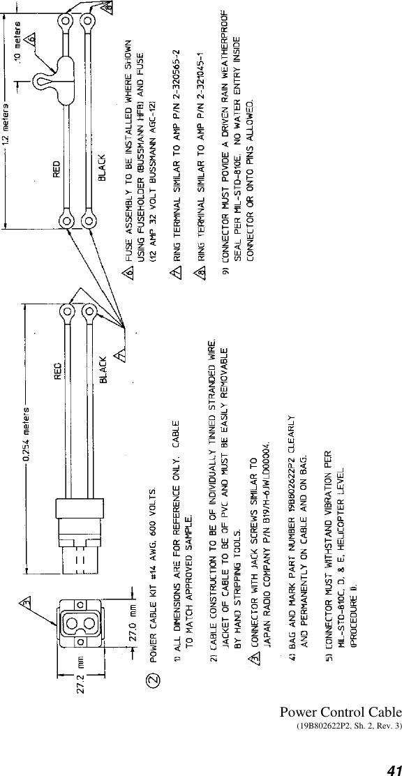 41Power Control Cable(19B802622P2, Sh. 2, Rev. 3)