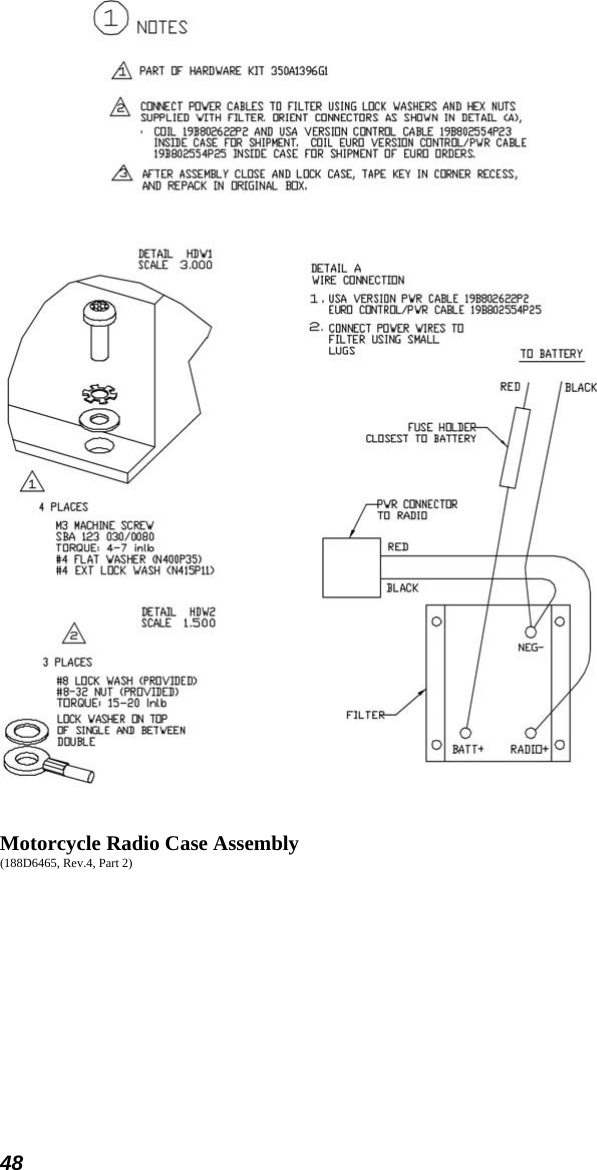 48  Motorcycle Radio Case Assembly (188D6465, Rev.4, Part 2) 