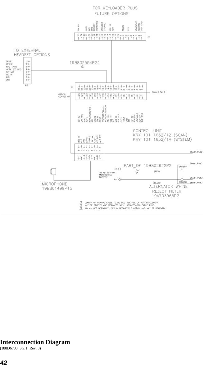 42                            Interconnection Diagram (188D6783, Sh. 1, Rev. 3) 