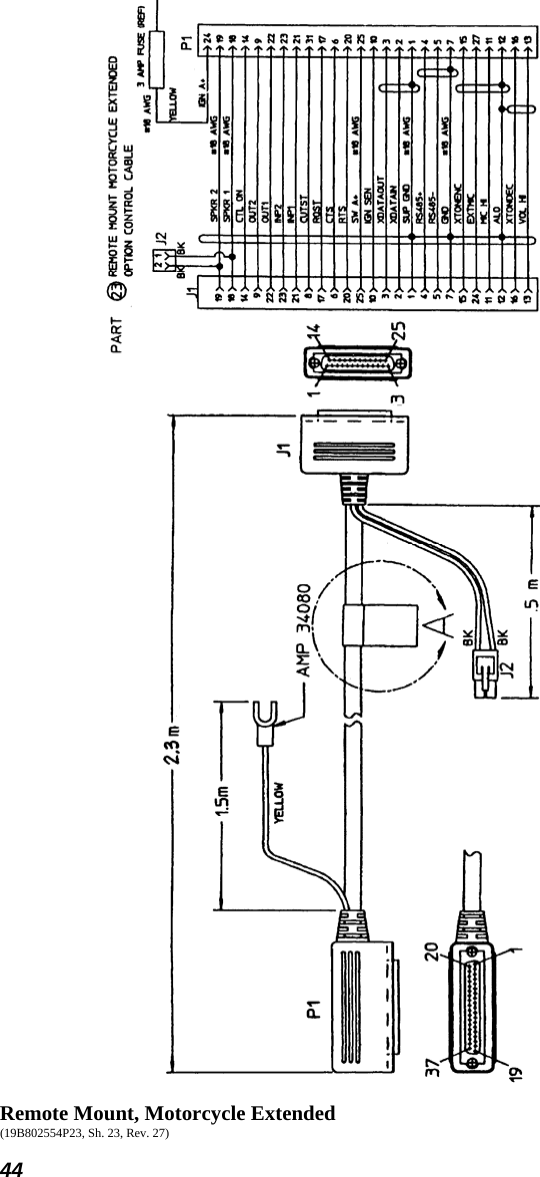 44  Remote Mount, Motorcycle Extended (19B802554P23, Sh. 23, Rev. 27) 