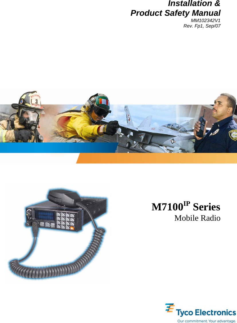 Harris MA/COM M7100IP Mobile 110 watt VHF 136-174 With LCD Mic Head and Y cable 