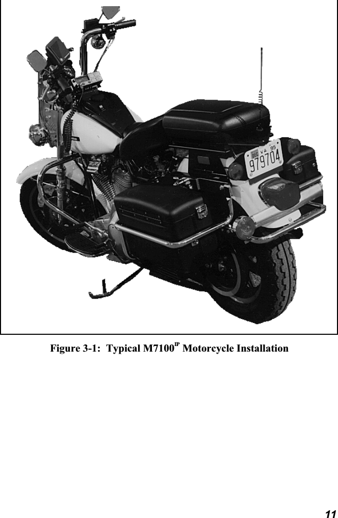 Figure 3-1:  Typical M7100IP Motorcycle Installation 11