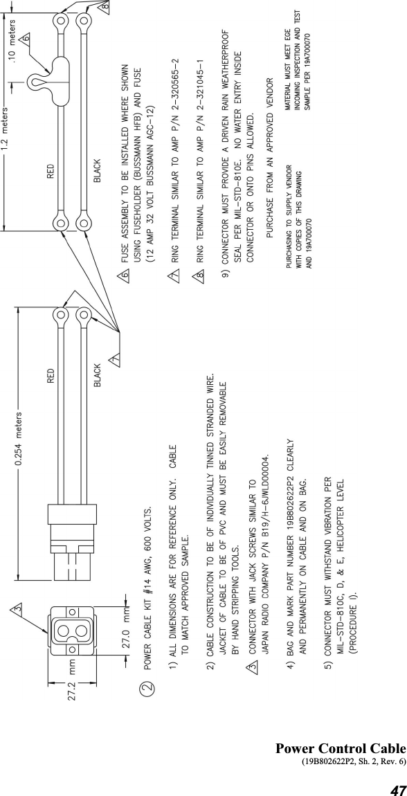Power Control Cable (19B802622P2, Sh. 2, Rev. 6) 47