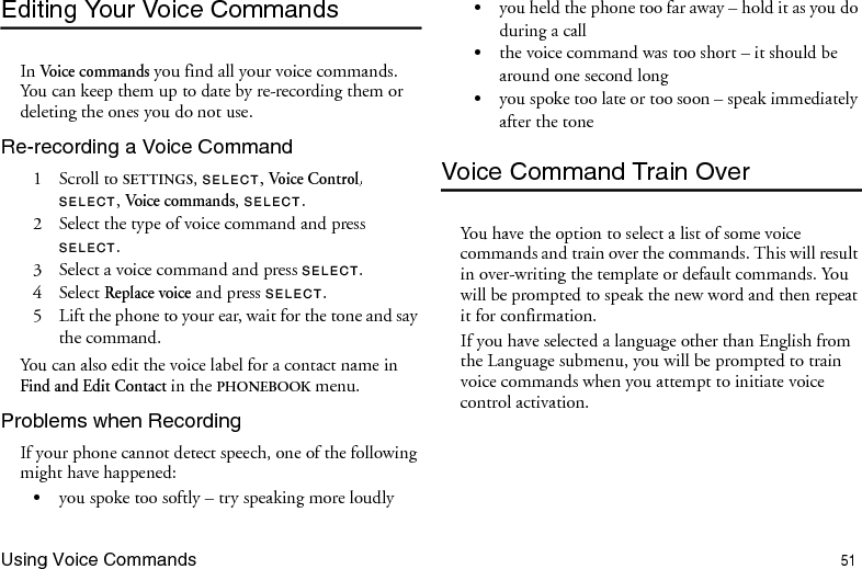 52 Using Voice Commands