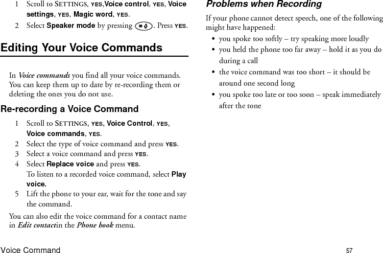 58 Voice Command